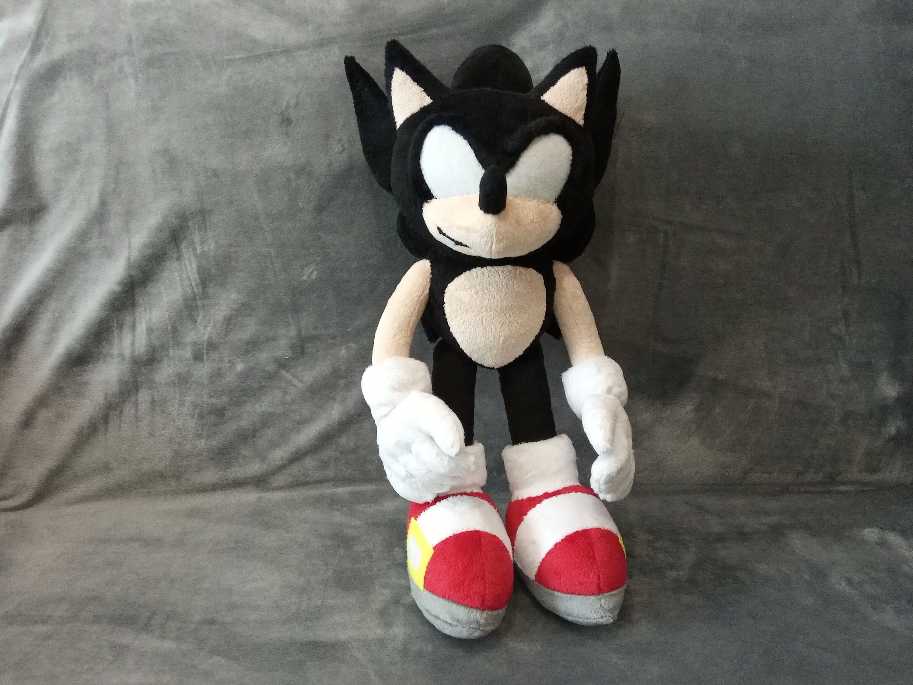 Custom Plush Just Like Dark Sonic the Sonic X the Dark Brotherhood Inspired  by funmade Handmade Fro Mthe Drawing to Order. 