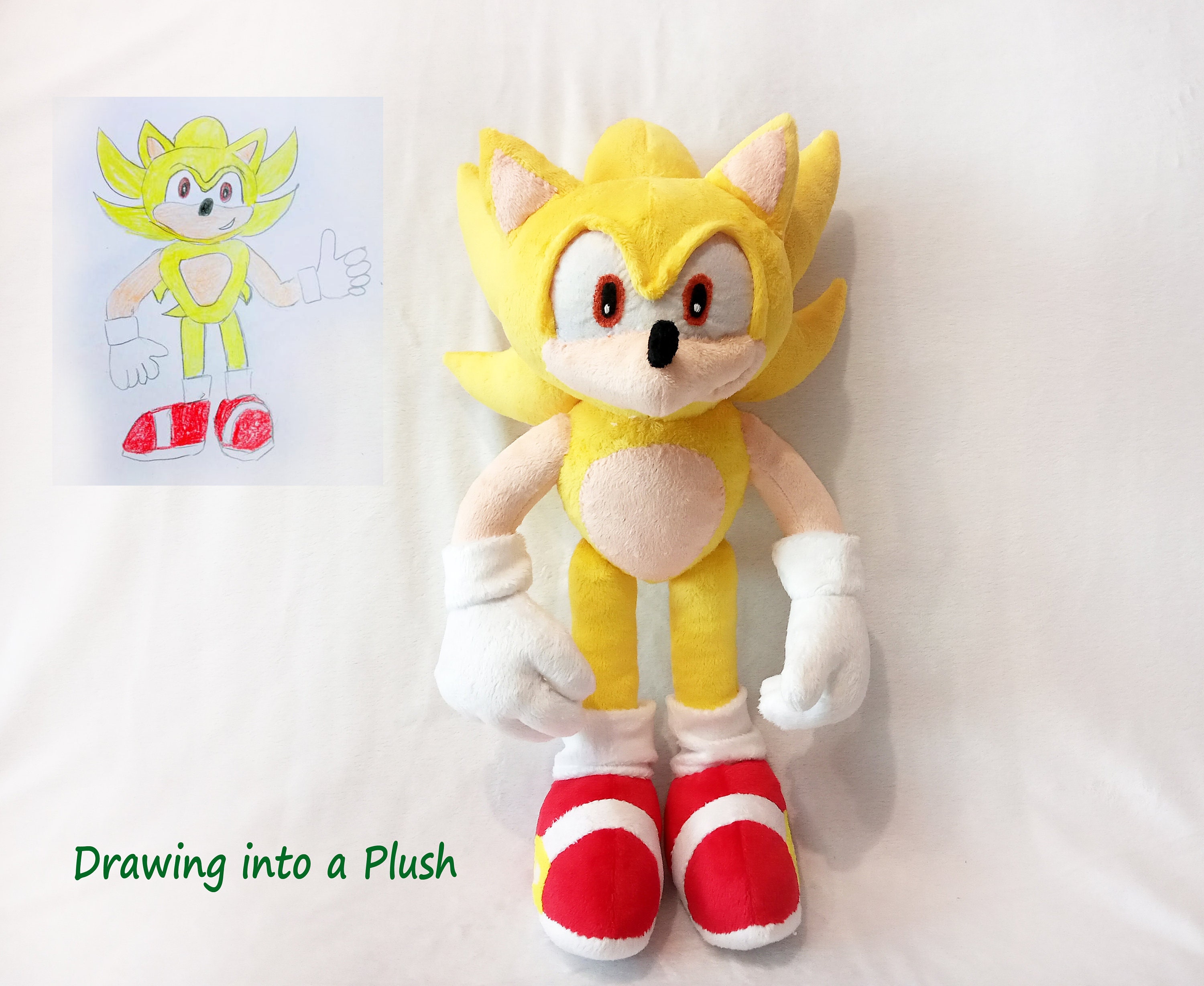 Сustom Plush Just Like Fleetway Super Sonic Sonic the Comic 