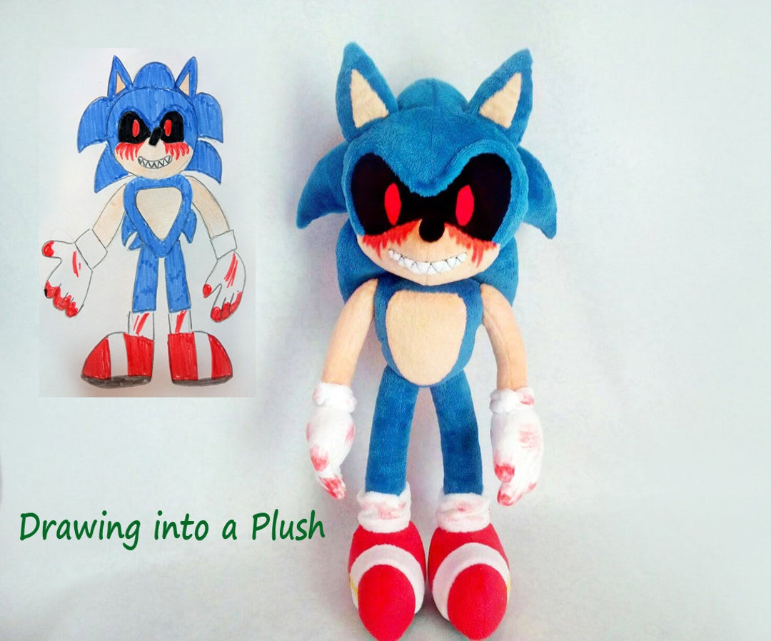 Сustom Plush Just Like Hyper Sonic the Hedgehog Inspired Handmade