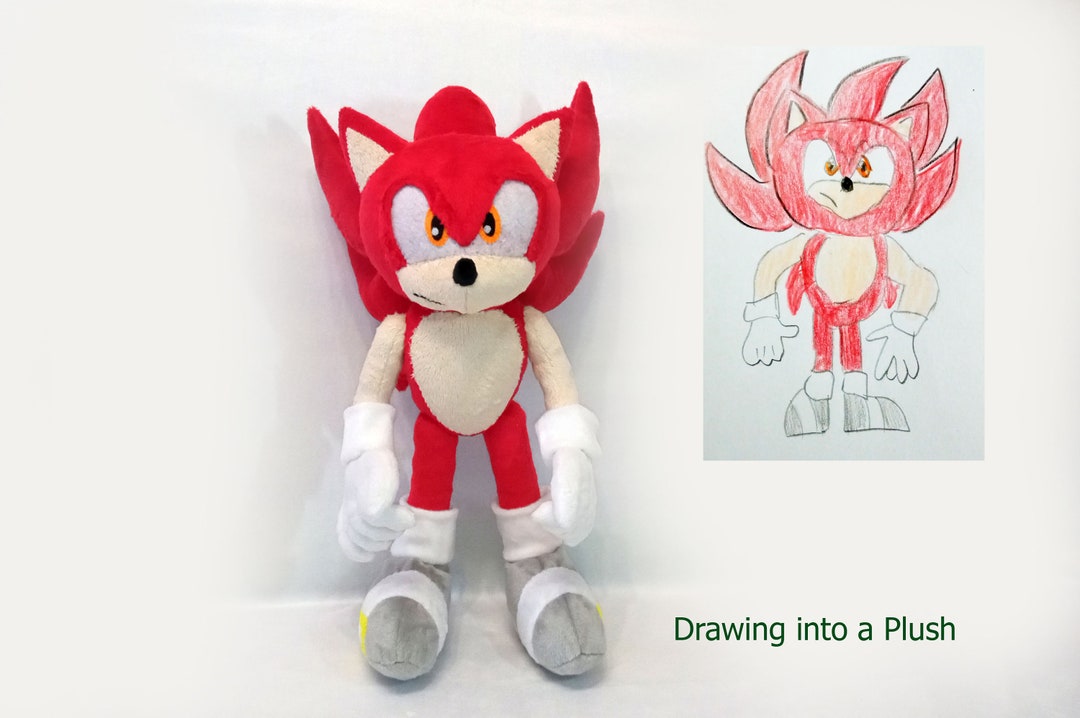 Buy Сustom Plush Just Like Hyper Sonic the Hedgehog Inspired Online in  India 