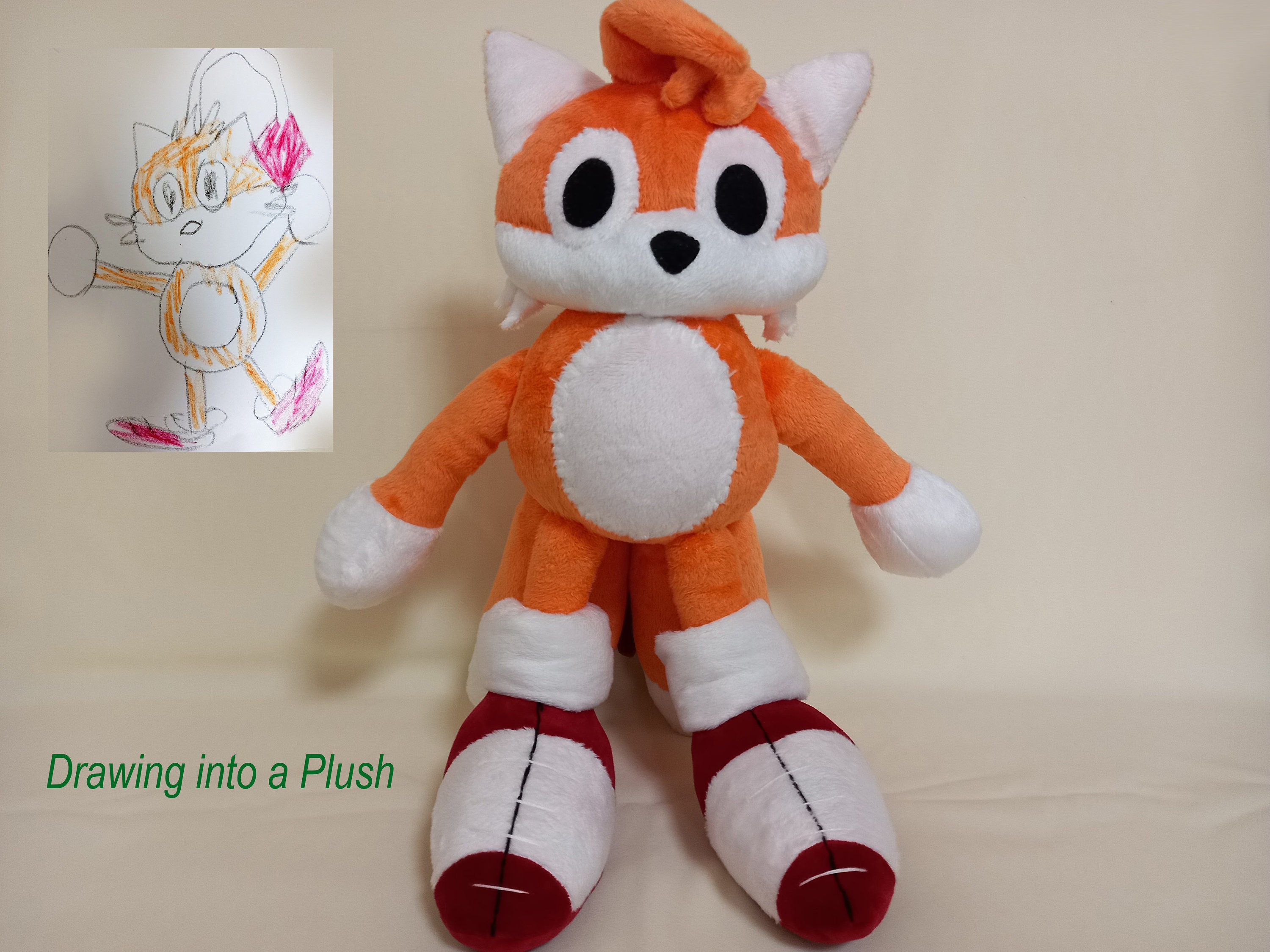 Custom Plush Just Like Tails Doll Plush Inspired Custom Tails 