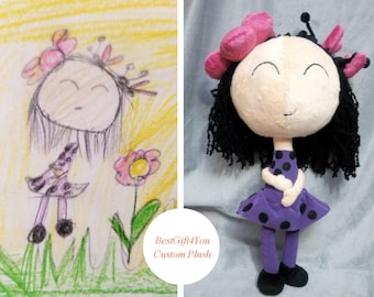 Custom plush, plush commission from BestGift4You , send us your drawing, draing into a toy