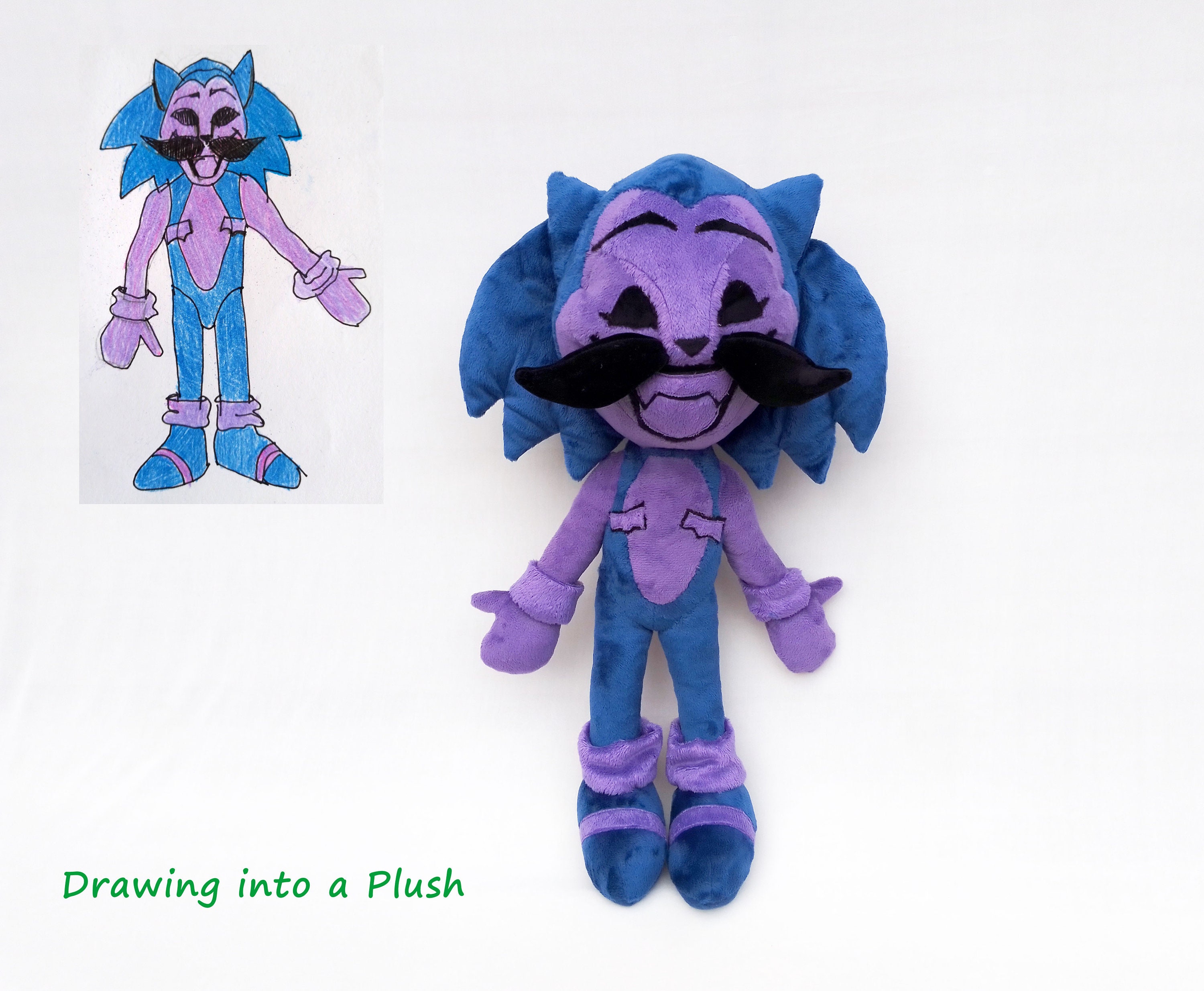 Custom Plush Just Like Majin Sonic Inspired Plush Funmade 