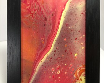 Coral Split original acrylic abstract canvas