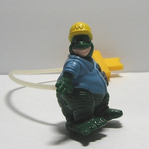 Vintage 1990s Earl Sinclair Dinosaur Toy from Disney and McDonald&#39;s Dino Motion Happy Meal Toys, Movement w/Squeeze Piece, 3&quot; Tall, VG/EX