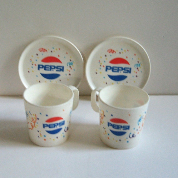 Vintage 1980s Pepsi Cup and Saucer Childrens Play Sets - Etsy 日本