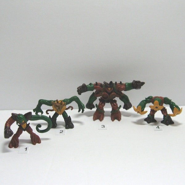 Vintage 2005 Gormiti The Invincible Lords of Nature, "Forest Tribe" Figurines Group by Giochi Preziosi, Choose a Figure