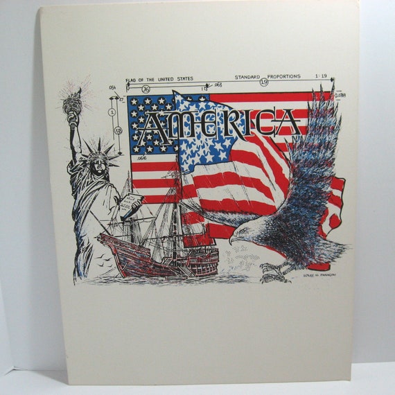 Vintage 1980s Illustration of 