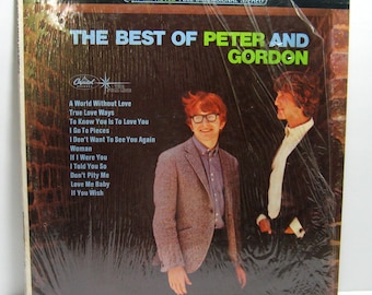 Vintage 1966 "The Best of Peter and Gordon" Vinyl Album #ST2549, Capitol Records, Recorded in England 11 Songs, "A World Without Love" VG/EX