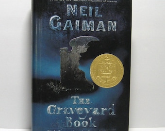 Vintage 2008 "The Graveyard Book" By Neil Gaiman, Hardcover w/Dust Jacket, First Edition, Harper Collins NY, 312 Pages, VG+ Condition