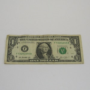 2013 Fancy Serial Number One Dollar Bill Consecutive Digits, 97.3% Very Cool Rating