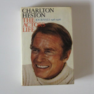 Vintage &quot;Charlton Heston The Actor&#39;s Life, Journals 1956 -1976&quot; 1978 First Edition Very Good Condition
