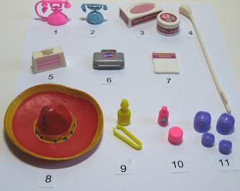 Vintage 1970s & 1980s Barbie Assorted Accessories for House, Sports, etc, Choose an Item