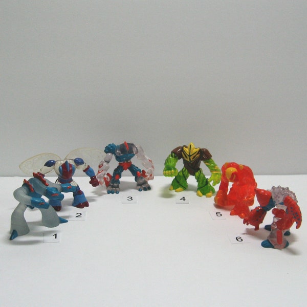 Vintage 2005 Gormiti The Invincible Lords of Nature, "Transparent Parts" Various Tribes Figurines Group by Giochi Preziosi, Choose a Figure