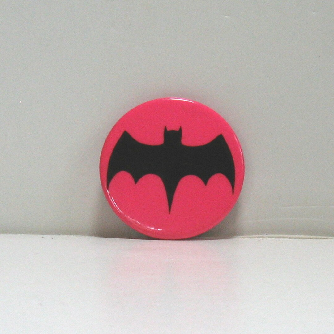 Vintage 1980s Batman for DC Comics Pinback Button Hot Pink With Black ...