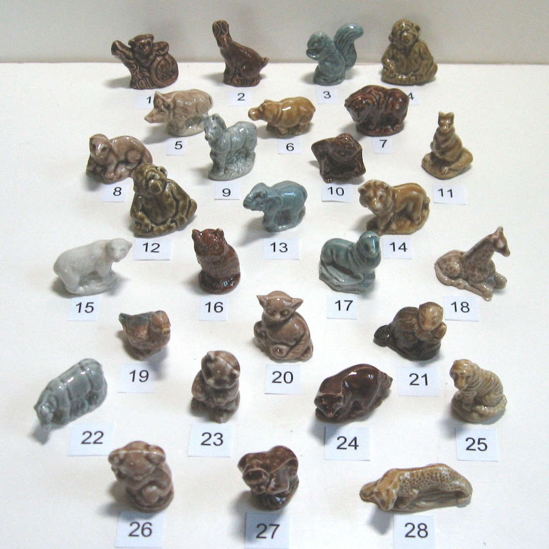 Vintage 1970s - 1980s Red Rose Tea Ceramic Animals Figurines