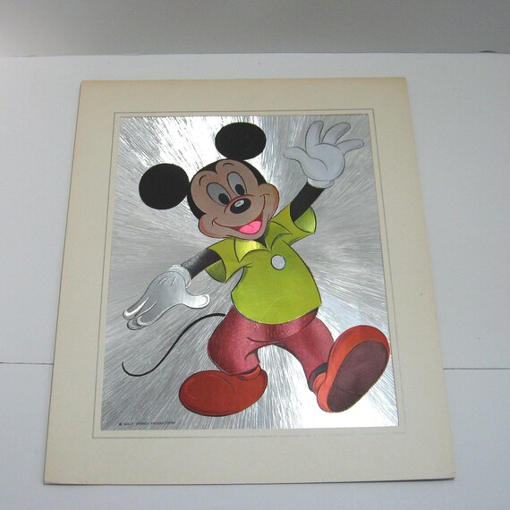 Vintage 1980s Walt Disney Productions, Mickey Mouse Foil Dufex 