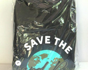 New in Bag, "Save the Planet" Sweatshirt, 2020s Hard Rock Hotel & Casino Atlantic City NJ, Black, Size Large Unisex, 50/50 Cotton/Polyester