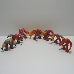 Vintage 2005 Gormiti The Invincible Lords of Nature, &quot;Volcano Tribe - Lava, Magma&quot; Figurines, by Giochi Preziosi, Choose a Figure