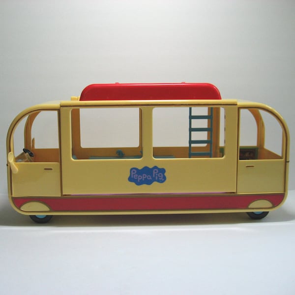 Vintage 2003 Peppa Pig "Transforming Camper/Van", by Astley Baker Davies, UK and Jazwares LLC, Opens up for the Ultimate Camping Experience