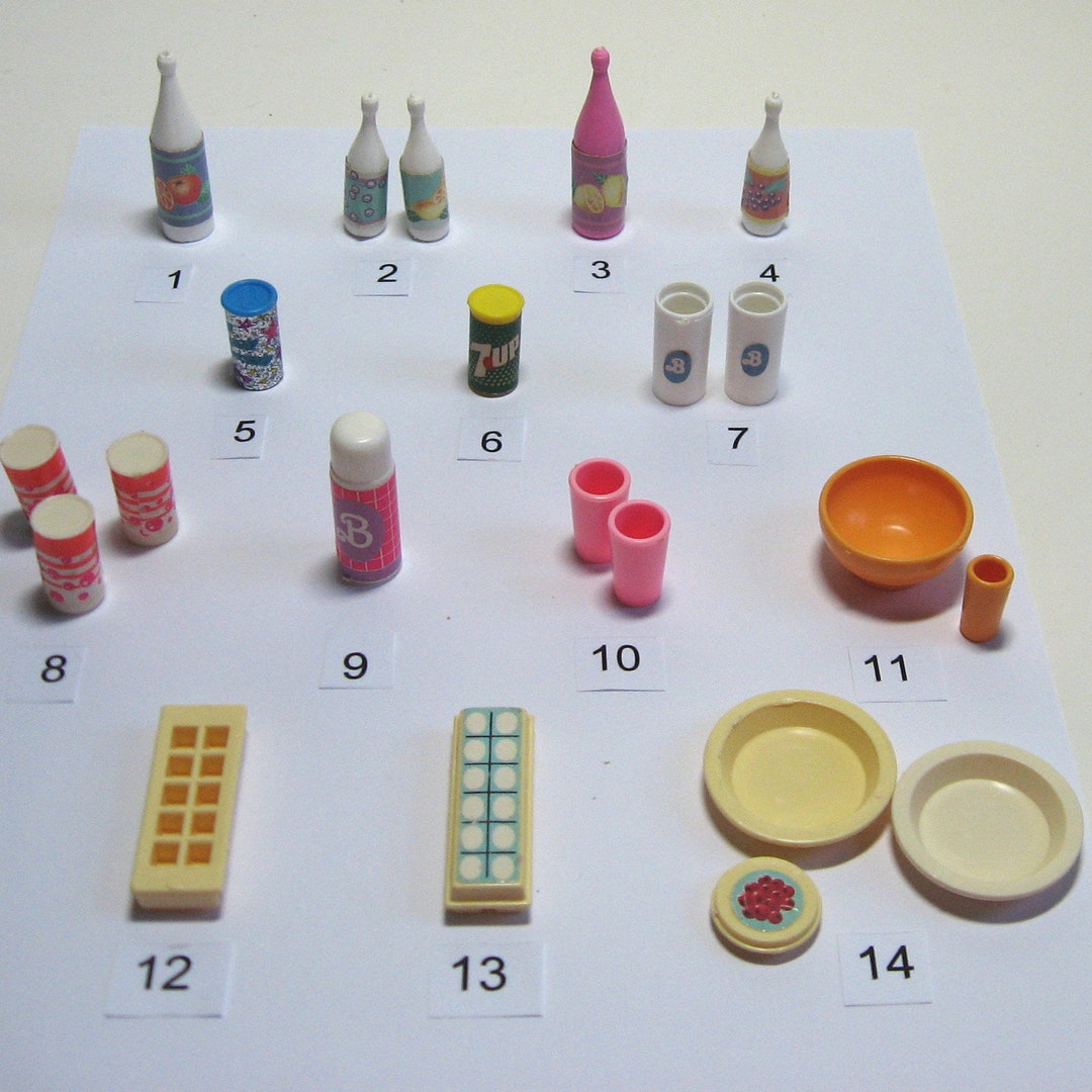 Vintage 1970s & 1980s Barbie Kitchen/eating Accessories, Choose an Item - Etsy