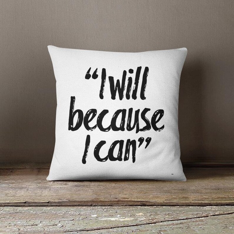 Motivational Throw Pillow Cover Quote Accent Pillow Case Etsy
