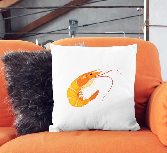 Shrimp Throw Pillow
