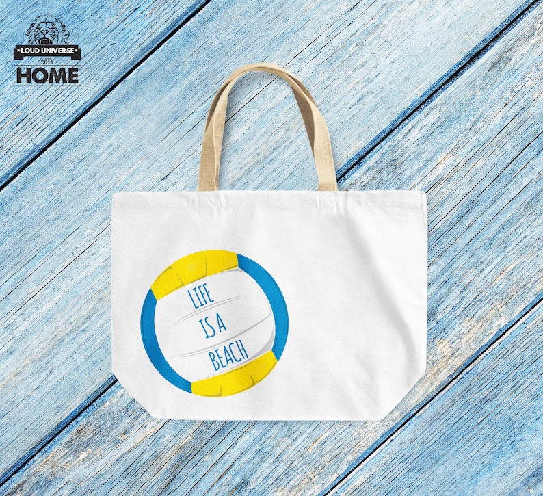 Fun Life is a beach canvas like tote bag lifeguard best friend coworker parent sibling beach lover gift overnight beach travel gym bag