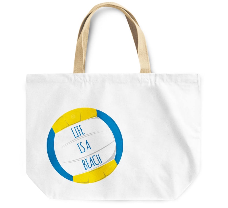 Fun Life is a beach canvas like tote bag lifeguard best friend coworker parent sibling beach lover gift overnight beach travel gym bag