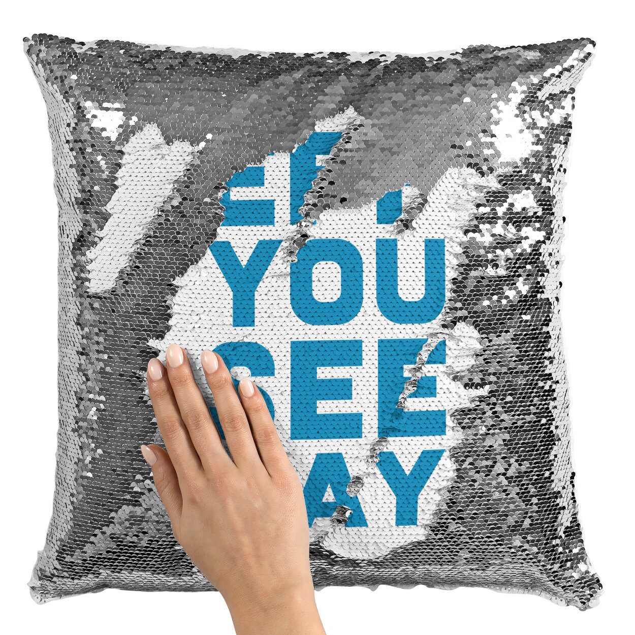 sequin throw pillow