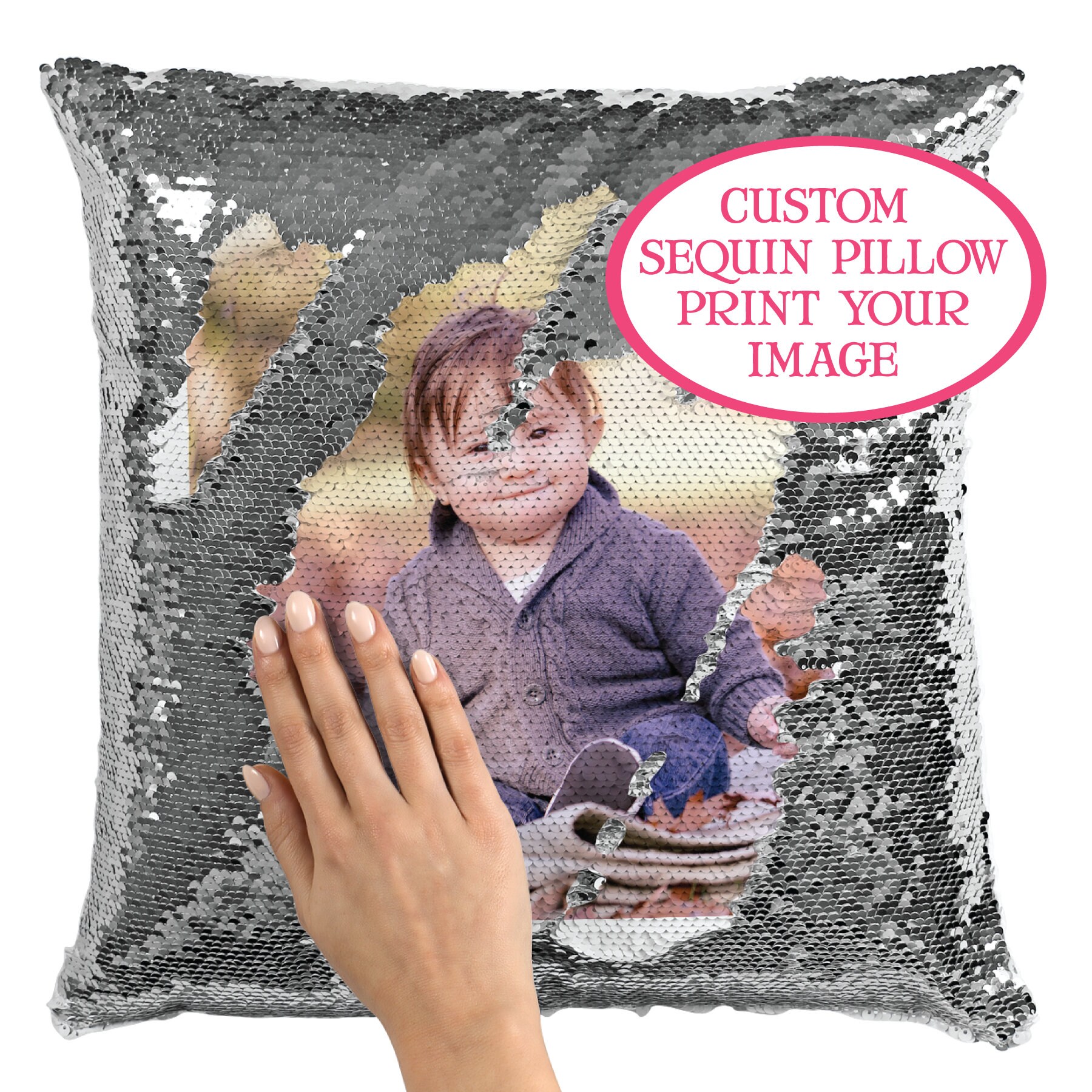 custom sequin pillow uk