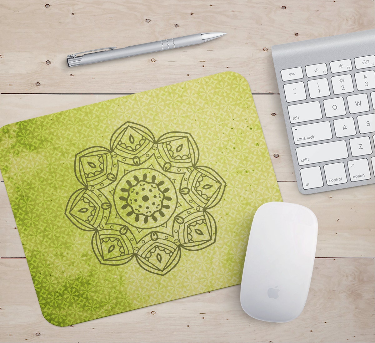 Mouse pad bohemian desk accessories indian mandala printed Etsy