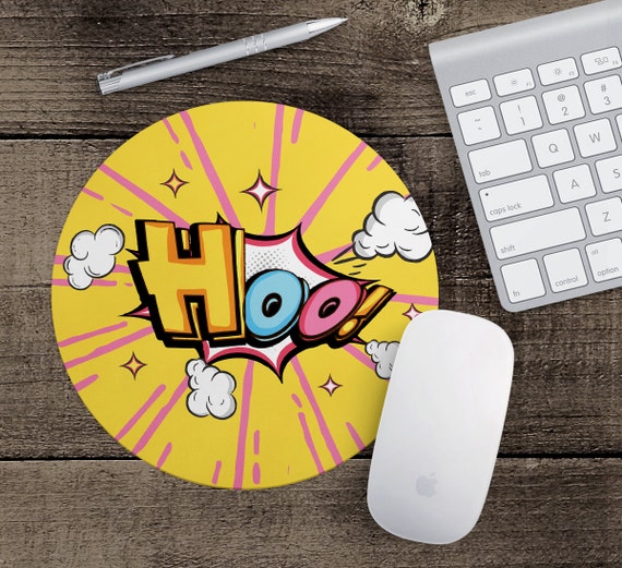 Mouse Pad Desk Accessories Printed Mousemat Office Gift Round Etsy