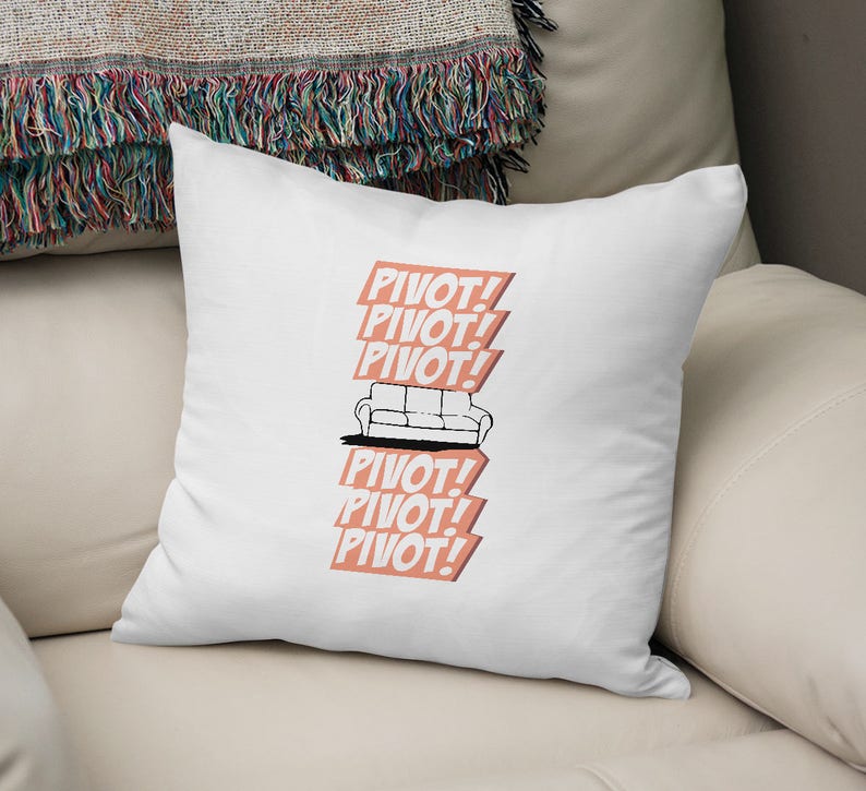 Friends Pivot Throw pillow unique home decor ross new couch tv Etsy