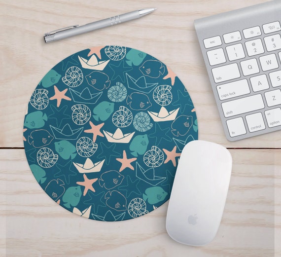 Mouse Pad Beach Desk Accessories Printed Mousemat Office Boat Etsy