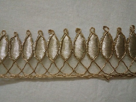 Belle lumière dorée Gota travail de de travail coupe lacets 10 verges 7472e1 Belle lumière dorée Gota travail de de travail coupe lacets 10 verges 7472e1