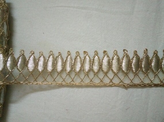 Belle lumière dorée Gota travail de de travail coupe lacets 10 verges 7472e1 Belle lumière dorée Gota travail de de travail coupe lacets 10 verges 7472e1