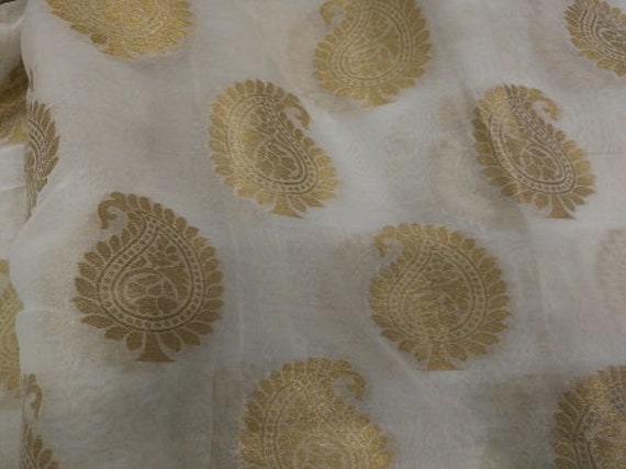 Belle Georgette Banarasi Teignables Paisley Design yard tissu par yard Design 7a8054 Belle Georgette Banarasi Teignables Paisley Design yard tissu par yard Design 7a8054