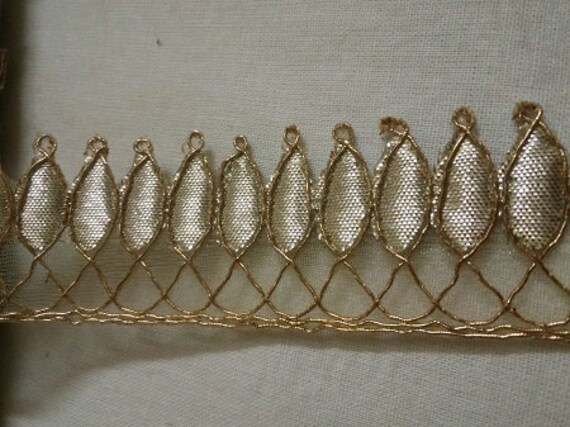 Belle lumière dorée Gota travail de de travail coupe lacets 10 verges 7472e1 Belle lumière dorée Gota travail de de travail coupe lacets 10 verges 7472e1