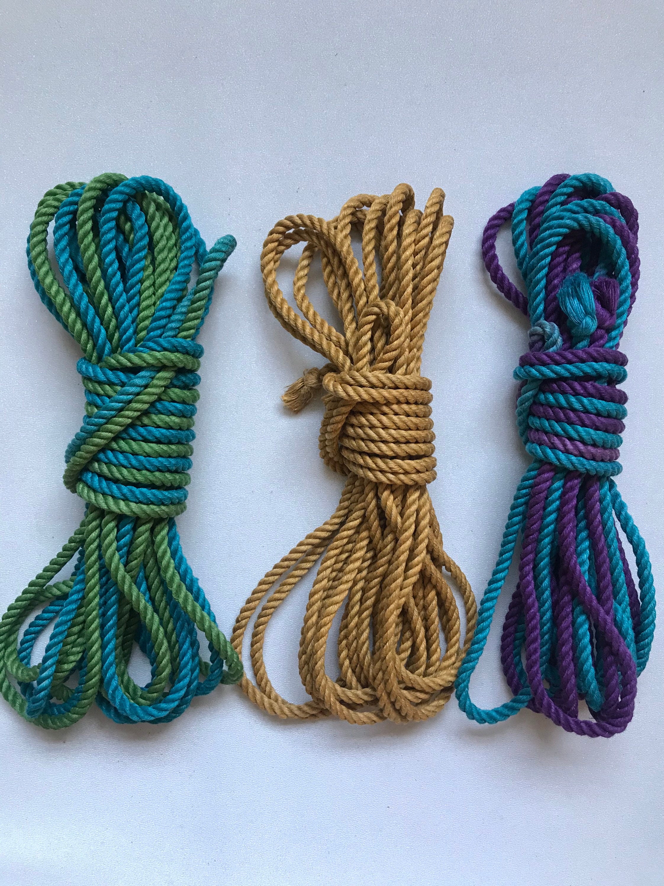 UK Dyed Hemp Rope. Choose Your Length and Colour. Bondage Shibari Rope ...