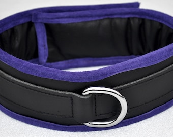 Real leather padded collar made in the U.K. Lockable or regular buckle. Winner of the Bondage Awards.