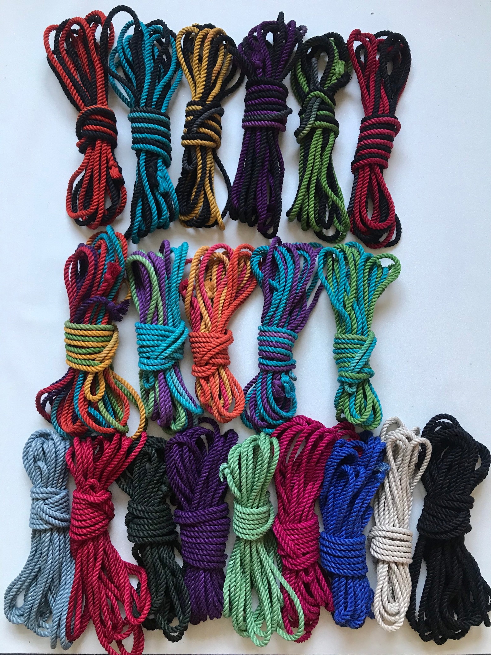 UK Dyed Hemp Rope. Choose Your Length and Colour. Machine Etsy