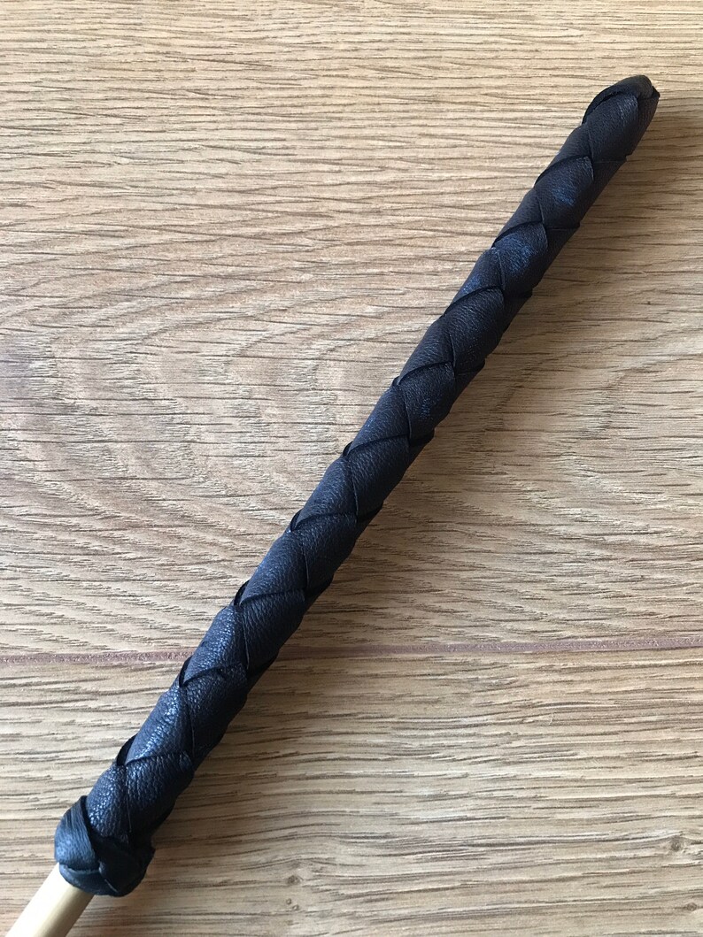 Rattan cane with braided leather handle. Choose your cane ...