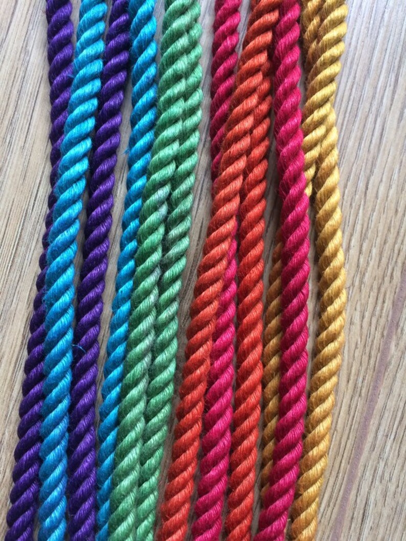 Any Length Rainbow Dyed Hemp Rope. Shibari Bondage Rope Etsy