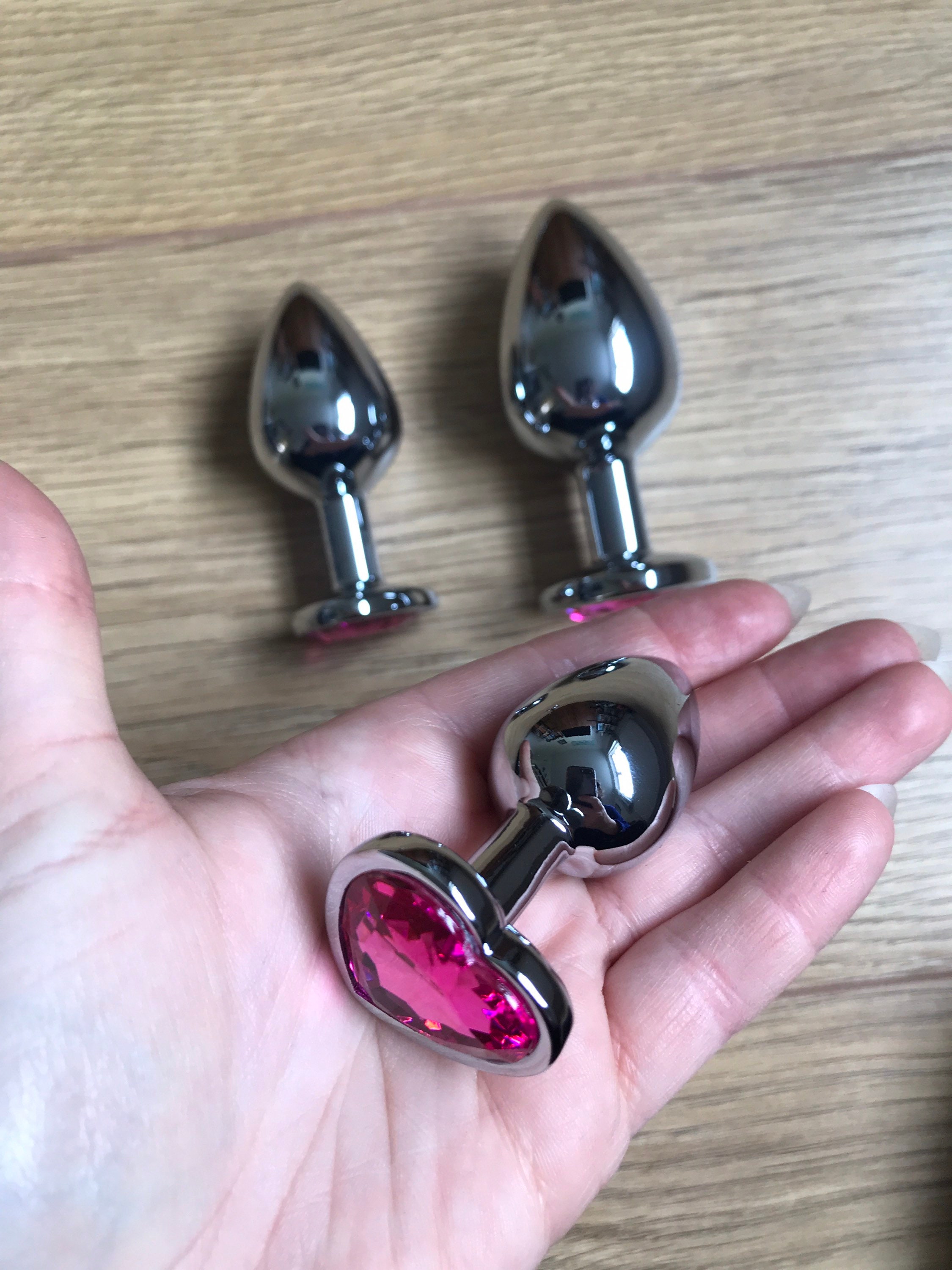 Roze hart anaal plug butt plug starter achterdeur seksspeeltje afbeelding afbeelding