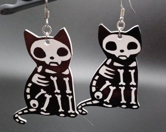 Krimpfilm skele kitty oorbellen