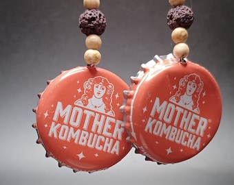 Moeder Kombucha Bottlecap Oorbellen