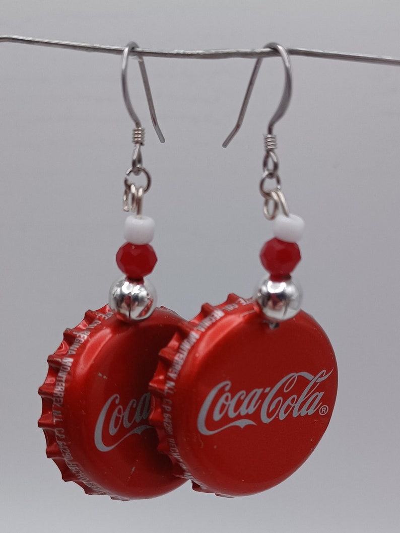 Boucles d'oreilles capsule de coca-cola image 2