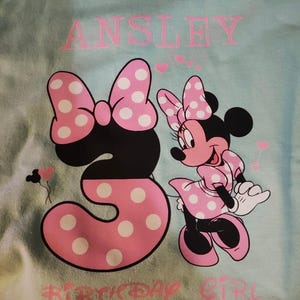 Minnie Mouse Birthday Girl T shirt