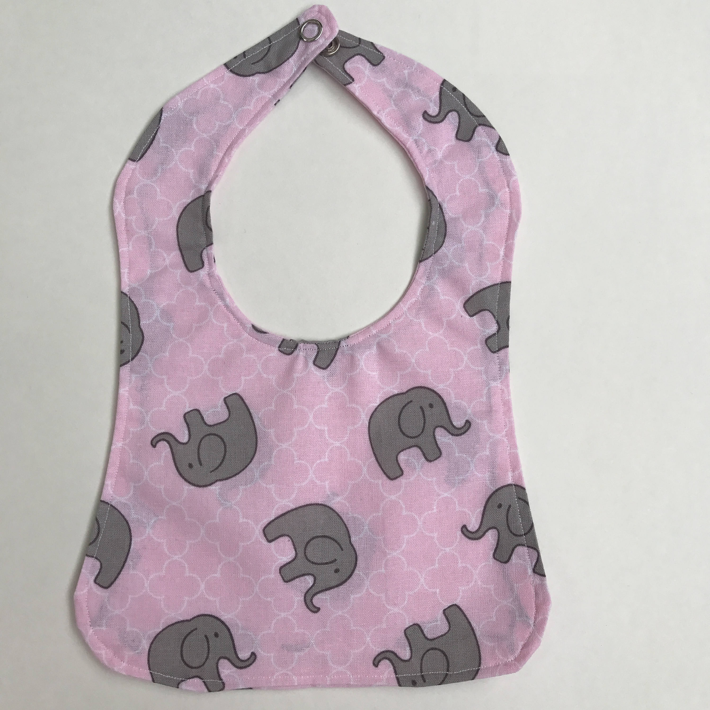 Pink Elephant Baby Bib Baby Girl Bib Elephant Baby Bib Etsy